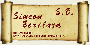 Simeon Berilaža vizit kartica
